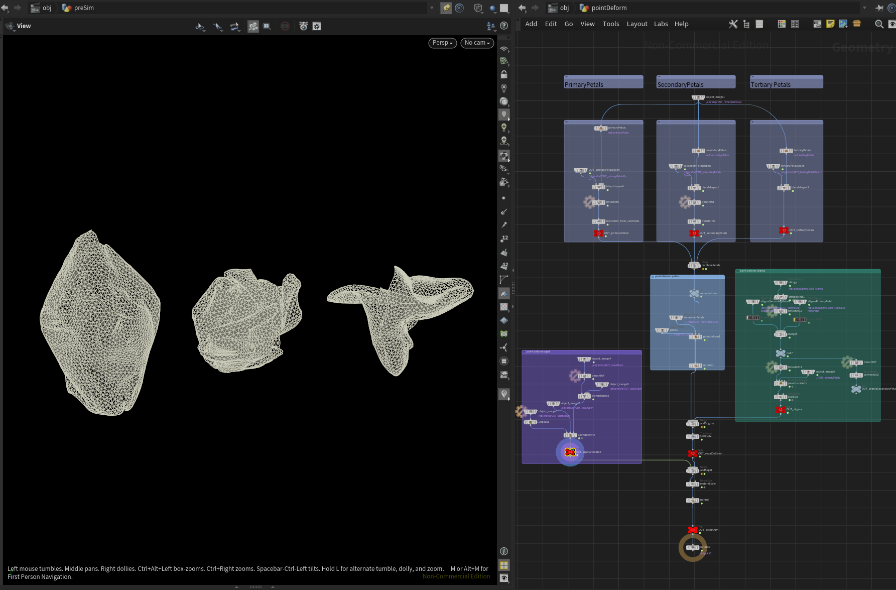 Screenshot of Houdini.